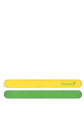 Two super-smooth 240/280 grits cushioned nail files in citrus-inspired green and yellow